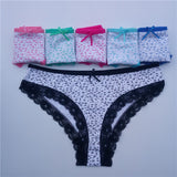 FUNCILAC 5pcs/lot New Women's cotton panties Girl Briefs Ms. cotton underwear bikini underwear sexy Ladies Briefs