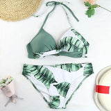 Solid Sexy Bikini 2023 Summer Swimsuit Women 2 Pieces High Waist Bikini Push Up Swimwear Tankini Swimsuits Bathing Suit Women