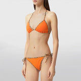 Luxury Designer Brand Bikini Sets Classic Checkered Print Women Swimsuit Thong Fashion Sexy Beach Swimwear 2024 Summer Clothing