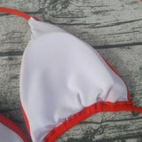 Bikini 2023 Sexy Solid Color Swimwear Women's Triangle Stripe Bikini Set Swimwear Beach Bikini Women's Bikini