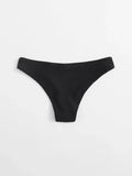 ZTVitality Solid Nylon Sexy Bikini Women's Swimsuit 2021 New Arrival Mid Waist Separate Swimwear Summer Brazilian Bikinis Bottom