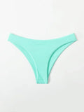 ZTVitality Solid Nylon Sexy Bikini Women's Swimsuit 2021 New Arrival Mid Waist Separate Swimwear Summer Brazilian Bikinis Bottom