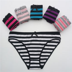 FUNCILAC 5pcs/lot New Women's cotton panties Girl Briefs Ms. cotton underwear bikini underwear sexy Ladies Briefs