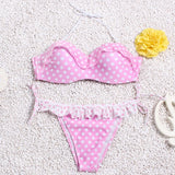 Brazilian Bikini set String Reversible Bathing Suit Halter High Neck Bikinis Women Swimwear Swimsuit Biquinis maillot de bain