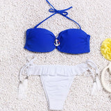 Brazilian Bikini set String Reversible Bathing Suit Halter High Neck Bikinis Women Swimwear Swimsuit Biquinis maillot de bain