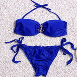 Brazilian Bikini set String Reversible Bathing Suit Halter High Neck Bikinis Women Swimwear Swimsuit Biquinis maillot de bain