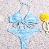 Brazilian Bikini set String Reversible Bathing Suit Halter High Neck Bikinis Women Swimwear Swimsuit Biquinis maillot de bain
