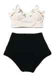 Women Swimsuit High Waist Bathing Suit Plus Size Swimwear Push Up Bikini Set Vintage Retro Beach Wear XXL