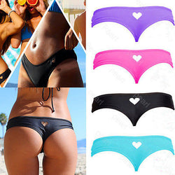 CANIS bottom thong sexy mini string swimwear bikini swimsuit  women Heart T-Back Beachwear Bikini Bottom Swimwear 2016 biquini
