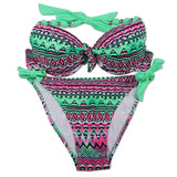 EONAR Print Floral Swimsuits Brazilian Push Up Bikini Set Retro Bathing Suits Plus Size Swimwear