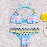 Brazilian Bikini set String Reversible Bathing Suit Halter High Neck Bikinis Women Swimwear Swimsuit Biquinis maillot de bain