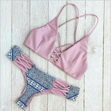 Bikinis Sexy Women Swimsuit Bandeau Biquinis Padded maillot de bain Femme Monokini Push Up Bikini Set Summer Beachwear