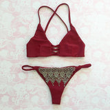 Bikinis Sexy Women Swimsuit Bandeau Biquinis Padded maillot de bain Femme Monokini Push Up Bikini Set Summer Beachwear