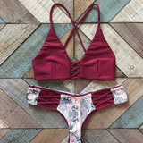 Bikinis Sexy Women Swimsuit Bandeau Biquinis Padded maillot de bain Femme Monokini Push Up Bikini Set Summer Beachwear