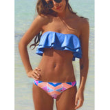NAKIAEOI Bikinis Women Swimsuit Push Up Swimwear Women 2017 Sexy Bandeau Print Brazilian Bikini Set Beach Bathing Suit Swim Wear