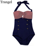 Trangel new one piece swimsuit women sexy swimwear 2017 vintage striped style bikini one piece monokini