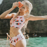 Sexy High Neck Bikini Women Swimwear Push Up Swimsuit Biquini Beach Wear Switchback Brazilian Bikinis Women Bathing Suit