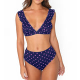 High Waist Bikini Women Swimwear Push Up Swimsuit Ruffle Bathing Suit Polka Dot Biquinis Summer Beach Wear Female