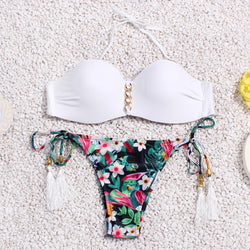 Brazilian Bikini set String Reversible Bathing Suit Halter High Neck Bikinis Women Swimwear Swimsuit Biquinis maillot de bain
