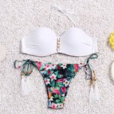 Brazilian Bikini set String Reversible Bathing Suit Halter High Neck Bikinis Women Swimwear Swimsuit Biquinis maillot de bain