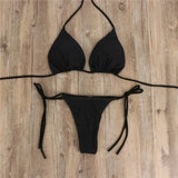 Women Sexy Bikinis Bandeau Bandage Bikini Set Push-Up Brazilian Swimwear Beachwear Swimsuit 2019 Mujer Solid Maillot De Bain#15