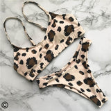 6 Colors Sexy Leopard Bikini Women Swimwear Female Swimsuit Two-pieces Bikini set Brazilian Bather Bathing Suit Swim V871