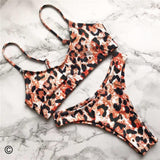 6 Colors Sexy Leopard Bikini Women Swimwear Female Swimsuit Two-pieces Bikini set Brazilian Bather Bathing Suit Swim V871
