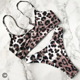 6 Colors Sexy Leopard Bikini Women Swimwear Female Swimsuit Two-pieces Bikini set Brazilian Bather Bathing Suit Swim V871