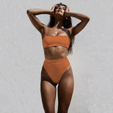 Sexy Bikinis Solid Push Up Bikini 2019 Hot Sale Padded Bra Straps High Waist Swimsuit Swimwear Women Print Biquini XL
